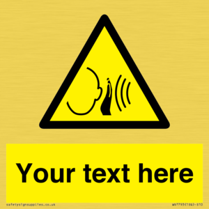 Custom warning sudden loud noise